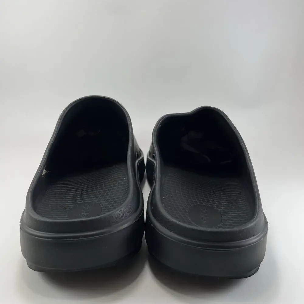 Oofos Ooclog Oocloog Recovery Mule Mens Size 13 Black Comfort Slip On Womens 15